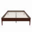 Base de lit plateforme en bois de bambou sec de 15 po de hauteur, avec support en métal à lattes de bois, aucun sommier requis, assemblage facile-1295285371-1295285370