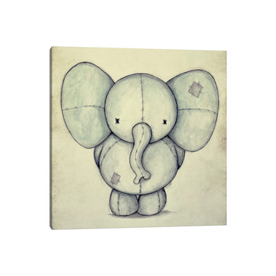 Cute Elephant by Mike Koubou - Wrapped Canvas Gallery-Wrapped Canvas Giclée
