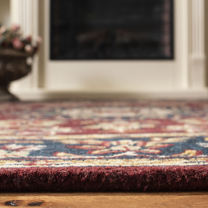 Tapis oriental en laine touffeté à la main Mcauliffe, Rond 3 pi 6 po