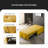 Upholstered 39 " Linen Sofa Bed-1009329100