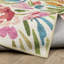 Tapis d'intérieur / extérieur à motif floral beige / rose / vert Runa-358419817