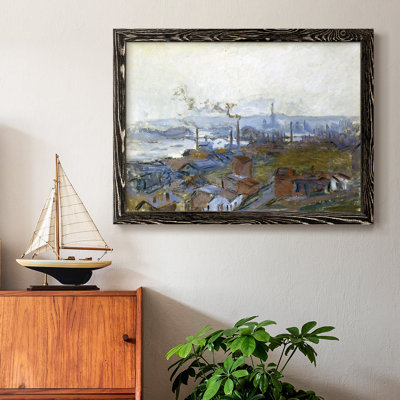 Vue de Rouen vue de la côte Sainte, reproduction d'art sur toile