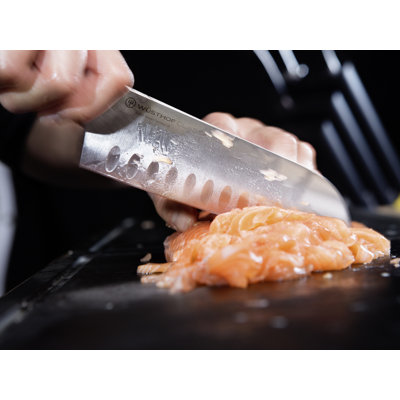 WÜSTHOF German Classic IKON 7'' Hollow Edge Santoku Knife