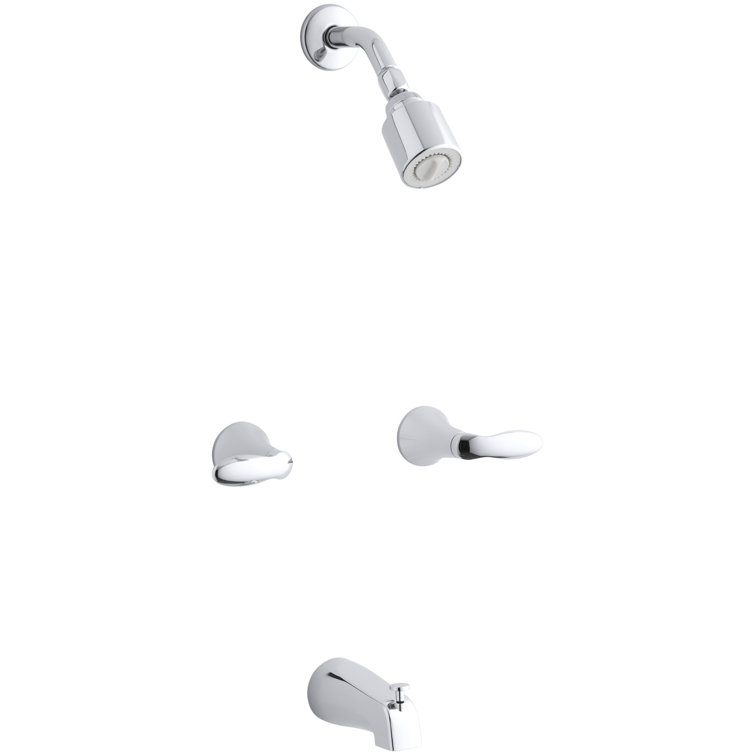 Coralais Bath/Shower Trim Set with Lever Handles, Valve Not Included