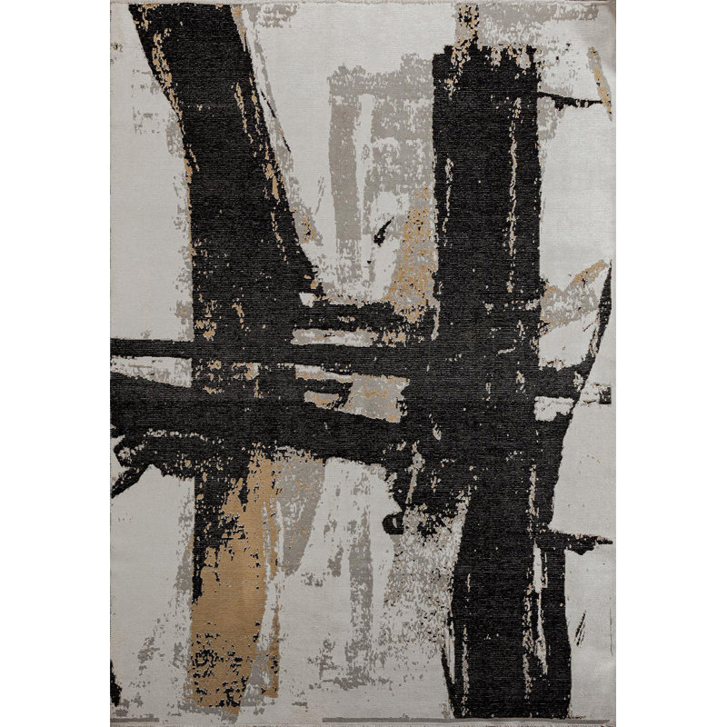 Peinture moderne en aérosol organique, Rectangle 6 pi 7 po x 8 pi 3 po