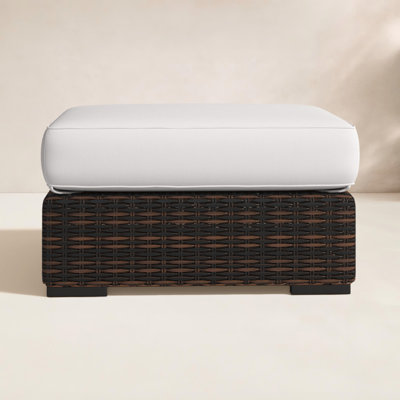 Upholstered Outdoor Ottoman with Cushion