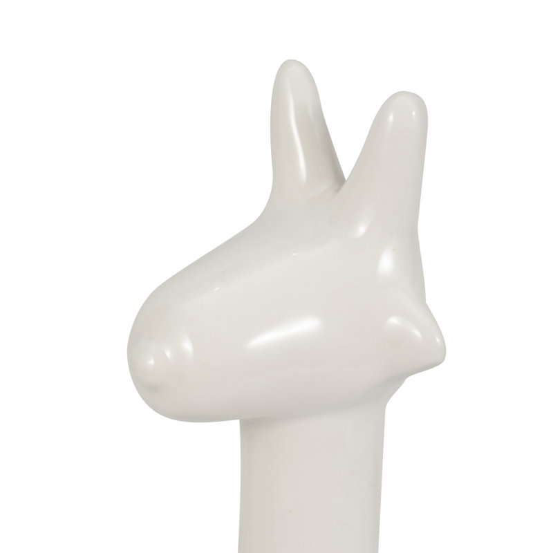 Decorative Ceramic Giraffe Balloon Figurine for Home Decor - Modern Sculpture Object for Desks, Table or Decorations for Living Room - 13"