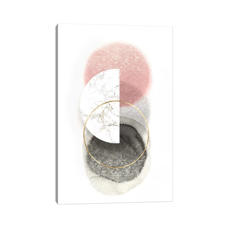 «Blush Geo III» par Isabelle Z - impression d'art graphique, Toile tendue, Aucun mat, H 60 po x l 40po x P 1,5 po