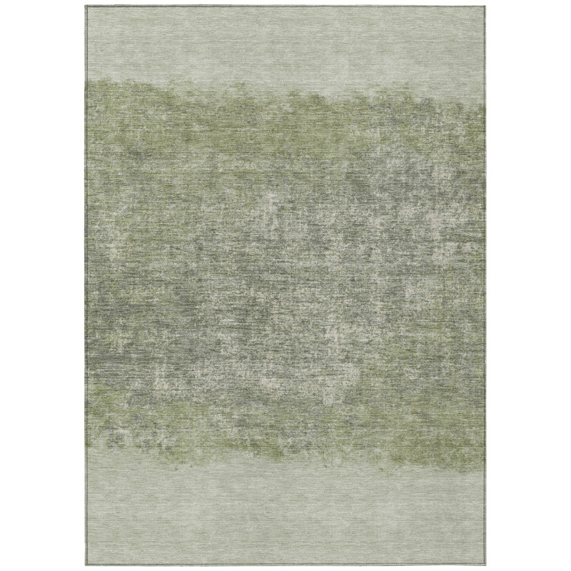 Machine Washable Indoor/Outdoor Eden ACN2214 Striped Rug, Rectangle 8' x 10'