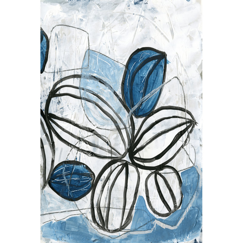 Blue Lanterns IV by June Erica Vess - Wrapped Canvas Painting, 122cm H x 81cm W