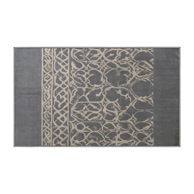 Tapis gris lavable à la machine