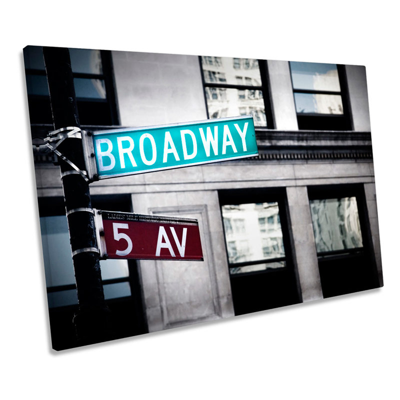 X0189 Broadway New York City - Wrapped Canvas Art Prints, 40.6cm H x 61cm W x 2cm D