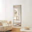 Cadre en alliage d'aluminium noir pleine longueur 70 po x 31 po, incliné ou fixé au mur, haute définition, incassable, idéal pour la chambre à coucher, le salon, le couloir - décor moderne pour la maison