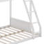 Lit simple superposé au-dessus d'un lit double avec éclairage à DEL et tablette latérale, lit superposé en bois, lit mezzanine peu encombrant avec garde-corps en rotin-1083051320