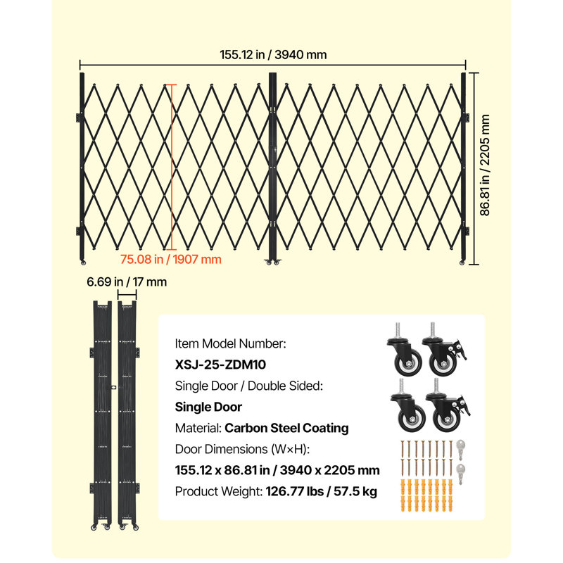 Steel Gate, 213.4cm H x 365.8cm W