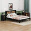 Ensemble de chambre à coucher 3 pièces avec grand lit plateforme en bois Shamima-1814829627