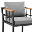 Tabouret de bar 26 po en teck avec coussin Florentine-66603318