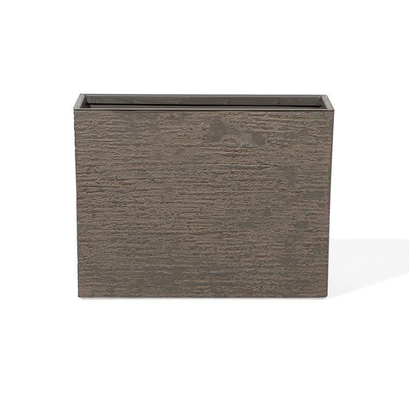 Fayette Ceramic Planter Box, Brown, 45cm H x 60cm W x 25cm D