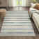 Rectangle Blaxlands Striped Machine Woven Polypropylene Area Rug in Blue/Beige