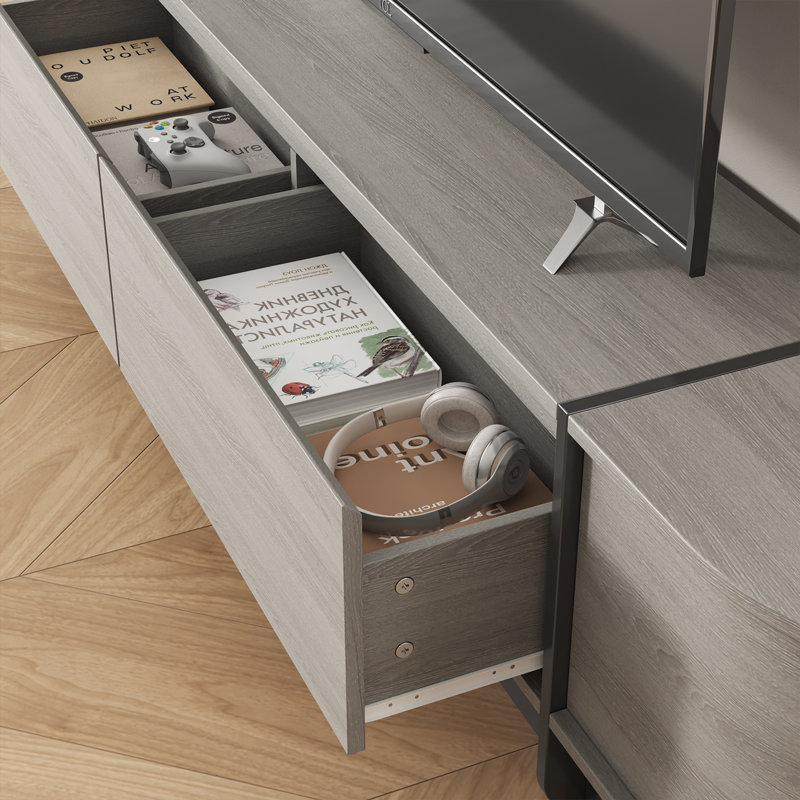 Meuble télé pour téléviseur de 85 po ou moins avec tiroirs