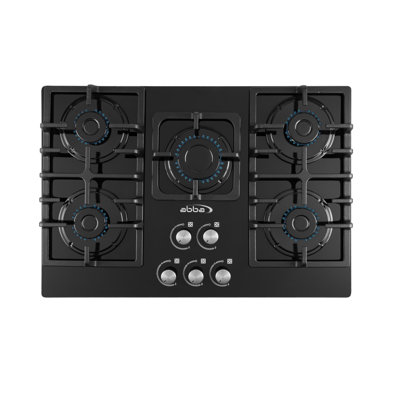 ABBA Black Natural Gas 5 Burner Cooktop