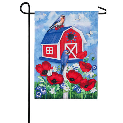 Patriotique nichoir suède 18 côtés 18 x 12,5 po drapeau de jardin