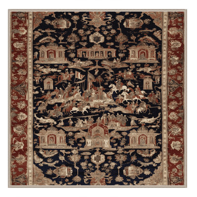 Machine Washable Persian Brown Area Rug