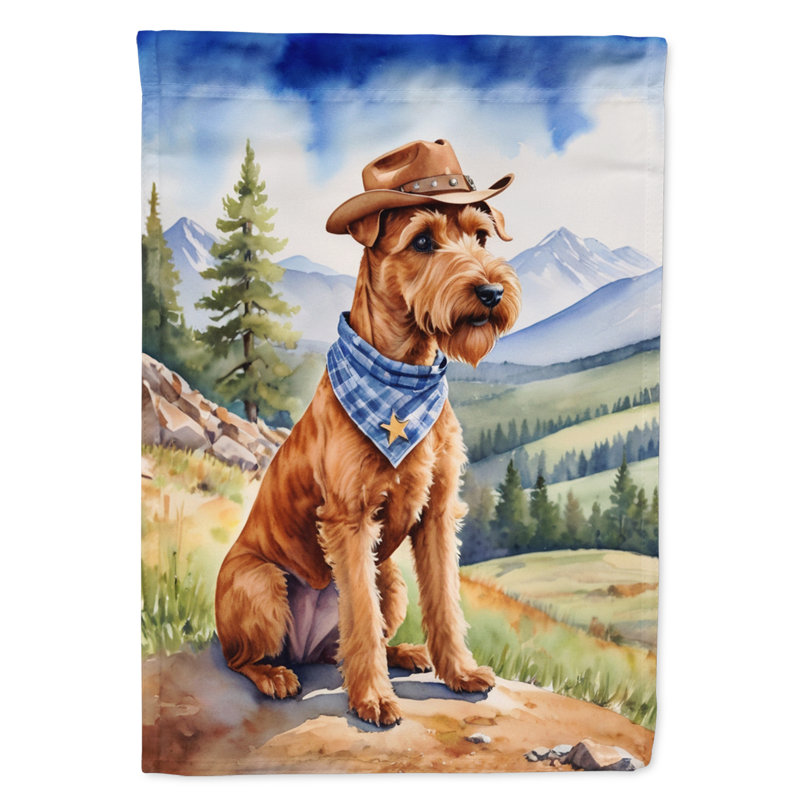 Drapeau Cowboy Welcome Garden, Terrier irlandais