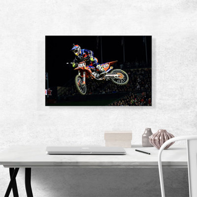 «Dirt Bike Motocross Audience», reproduction de photo sur toile tendue