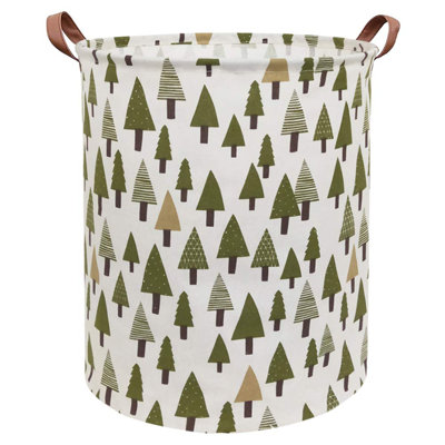 Large Storage Bins,Canvas Fabric Laundry Basket Collapsible Storage Baskets