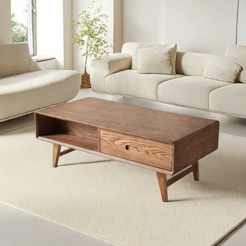 Table basse en bois de frêne massif