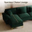 Canapé modulaire en chenille en U 114 po avec méridienne et pieds dorés-481451799