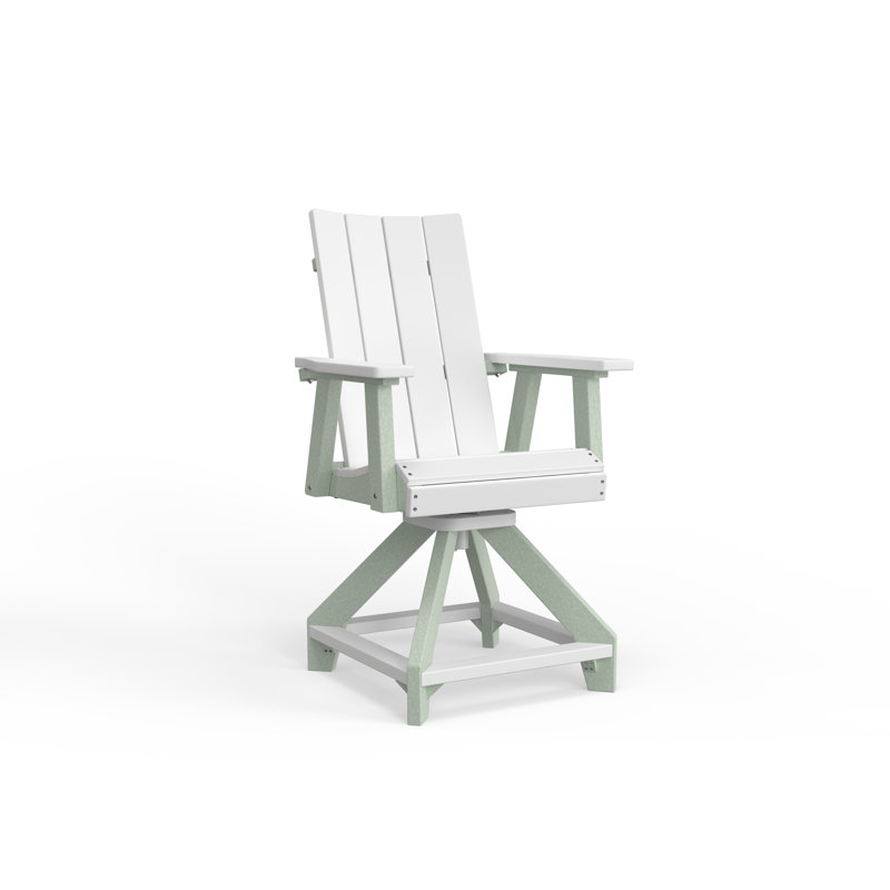SOL Outdoor Bar Stool, Seafoam, Light Grey