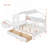 Adreinne Pinewood Frame Wooden House Bed with Two Big Drawers and a Shelf, Semi-Enclosed Space, Playhouse Design-1107035157-1107035156