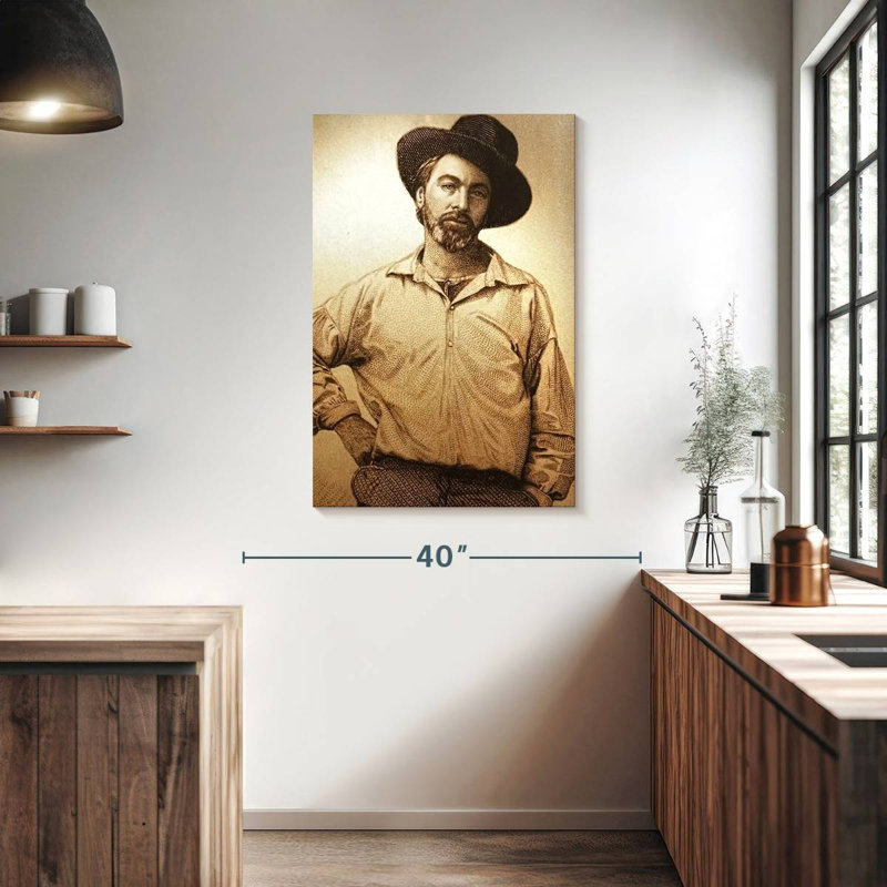 Leisha Young Walt Whitman, H 39 po x l 26 po