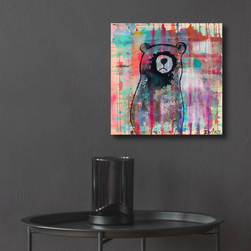 Epic Art «Bear Meditates» par Zwart, verre acrylique «Bear Meditates» par Zwart, H 12 po x l 12 po x P 0,13 po