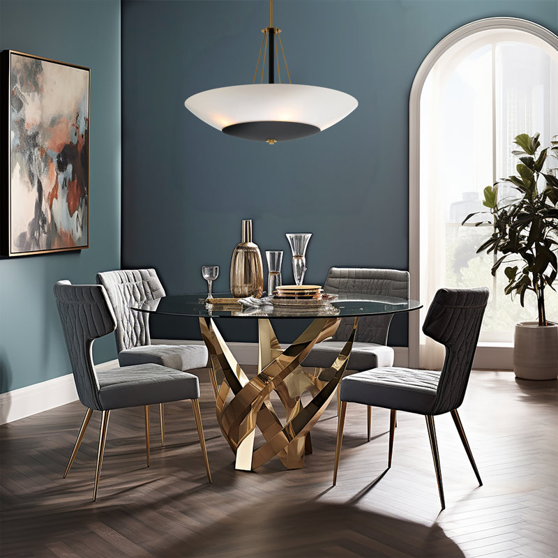 Brayden Studio® Ensi - 5 Light Pendant In Sand Coal & Soft Brass Finish