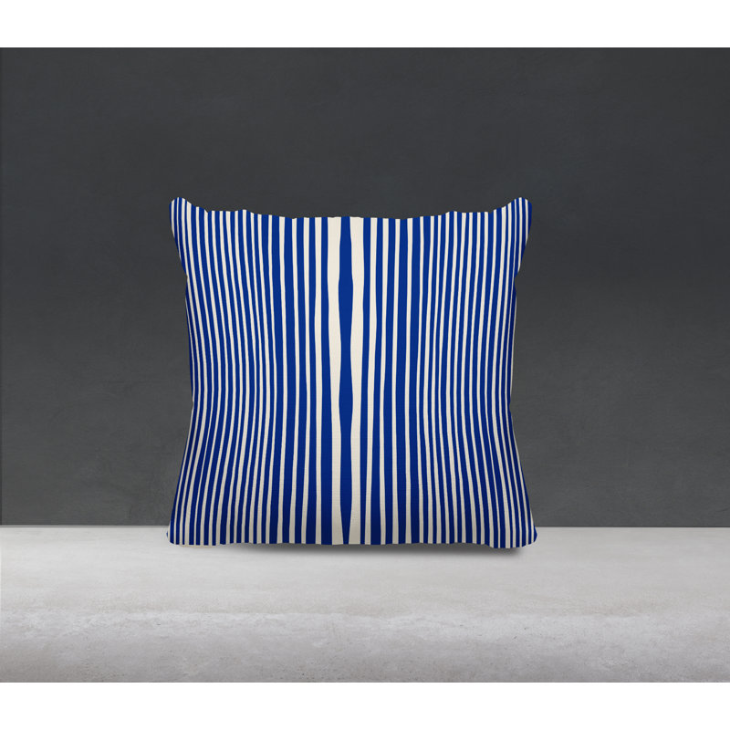 Michael Penny Ticking Square Pillow Cover & Insert, 15"H x 15"W