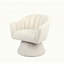 Fauteuil d'appoint pivotant à 360 degrés, fauteuil demi-tonneau capitonné Modern-1592086486