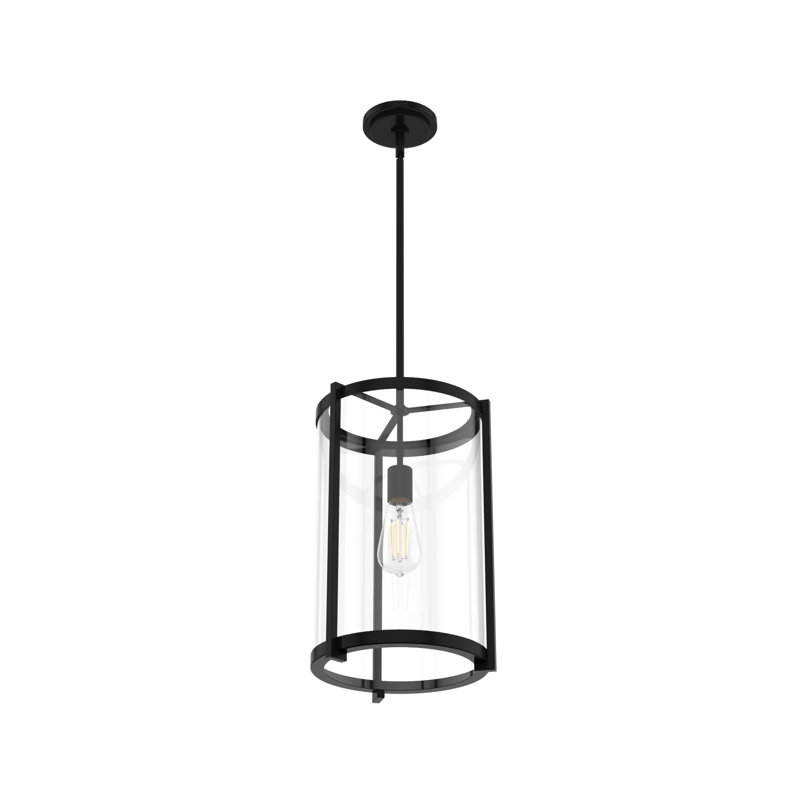 Astwood 1 Light Cylinder Pendant, Black
