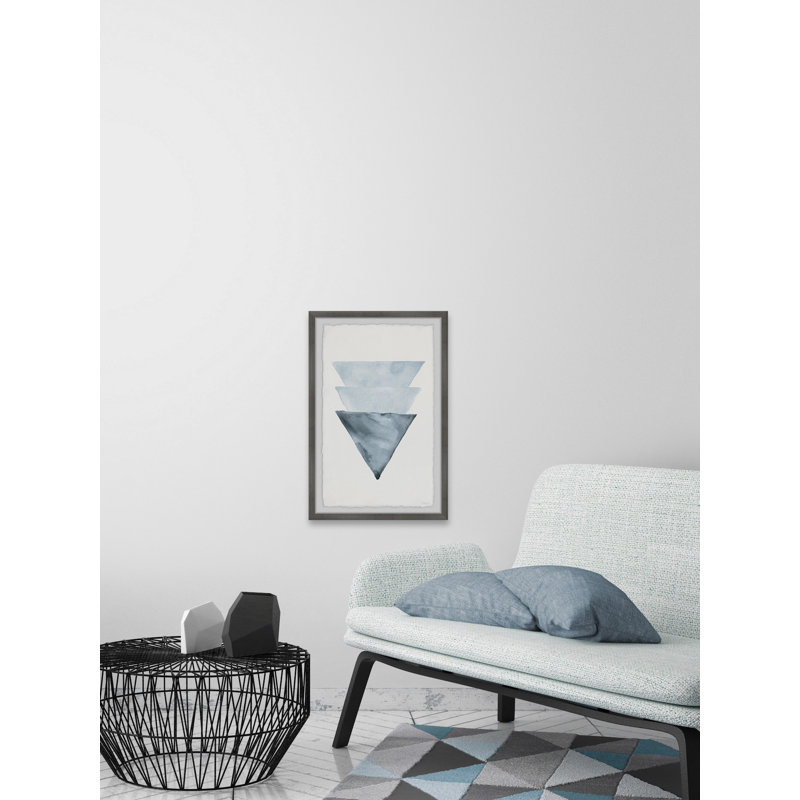 Triangles Overlap by Parvez Taj - Single Picture Frame Painting, 45cm H x 38cm W x 3.81cm D
