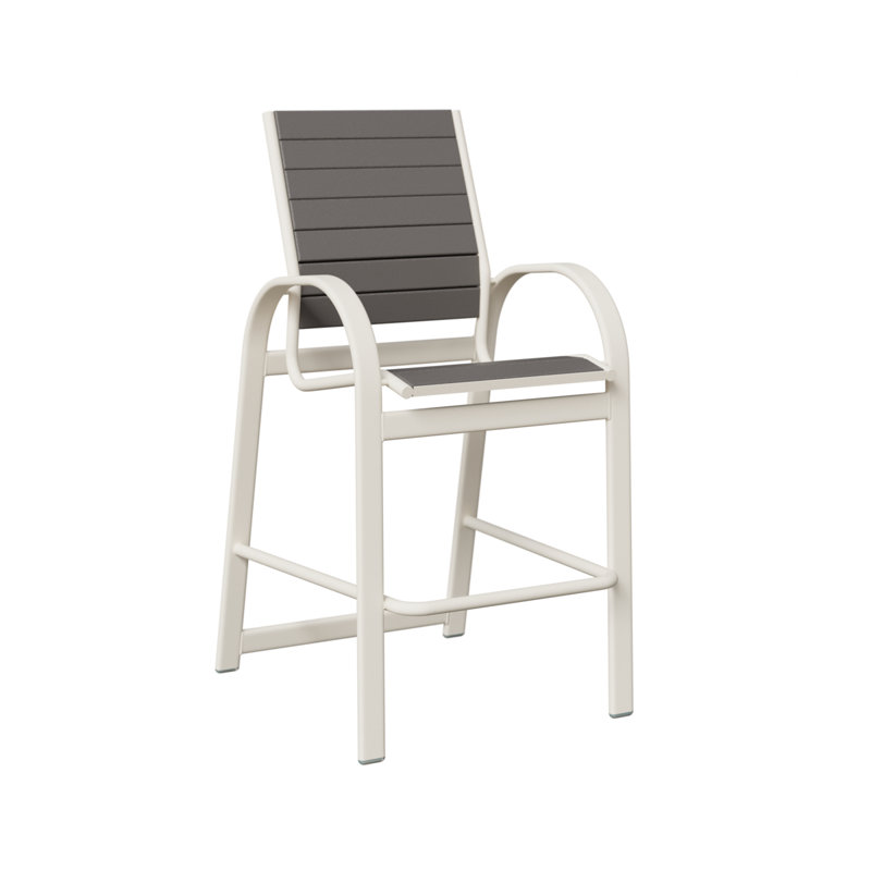 Berlin Gardens Murphy Poly Bar Chair, Light Gray