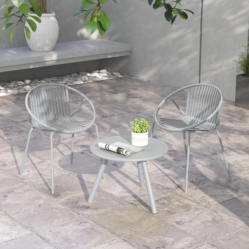 Patio Dining Set with, Gray
