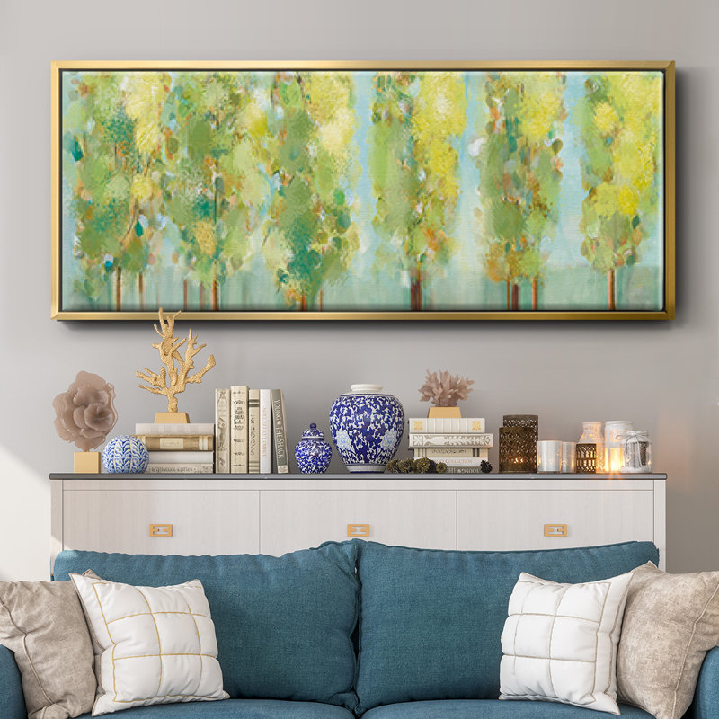 Turnwood- Framed Canvas, 12" H x 30" W