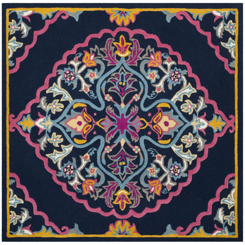 Blokzijl Hand Tufted Wool Oriental Rug, Square 5'