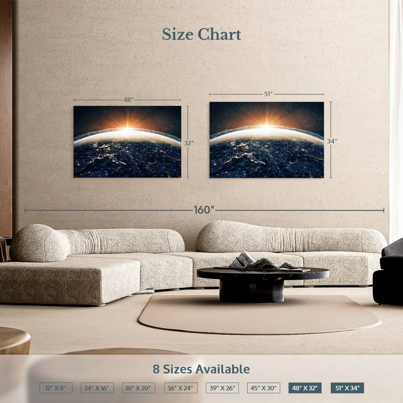 Keiri Digital World, 34" H x 51" W