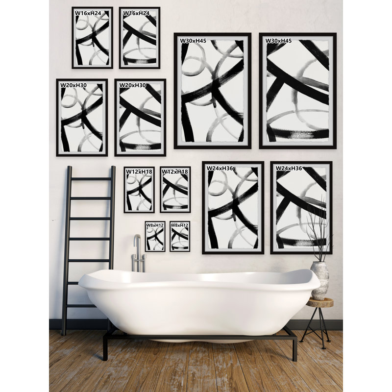 « monochrome ondulation diptych », ensemble de 2 reproductions encadrées, H 12 po x l 8 po x L 1,5 po