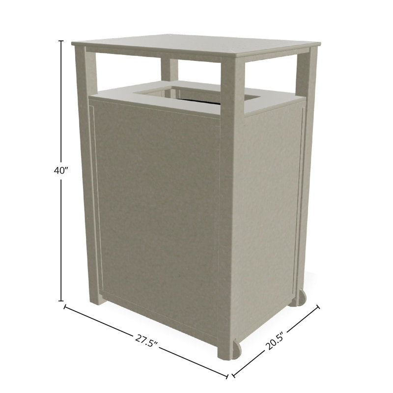 Poubelle en aluminium / polymère 30 gallons, Tempête