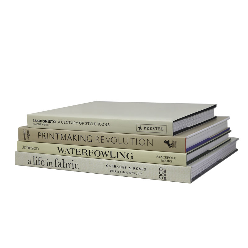 Livres décoratifs - Pile de table basse Beach - 4 livres beiges