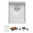 Ruvati 15" Workstation Bar Prep Sink Ledge Undermount 16 Gauge Stainless Steel Single Bowl